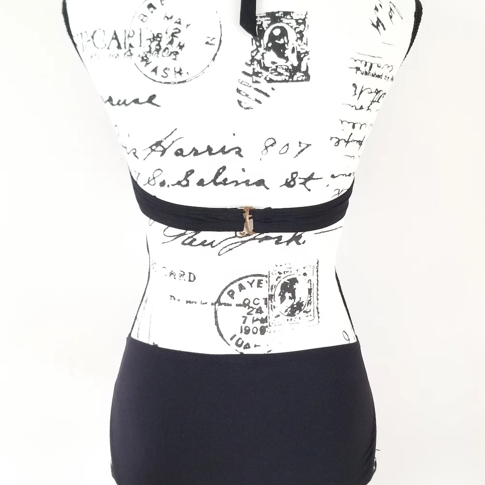 Nautica Separates Black Haltert top/full Bottom